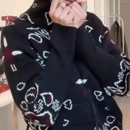 Women’s Jacquard Zip Cardigan