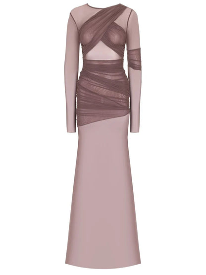 Elegant Sheer Mesh Party Dress