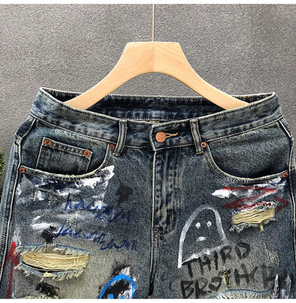 Rebel Ripped Denim Shorts