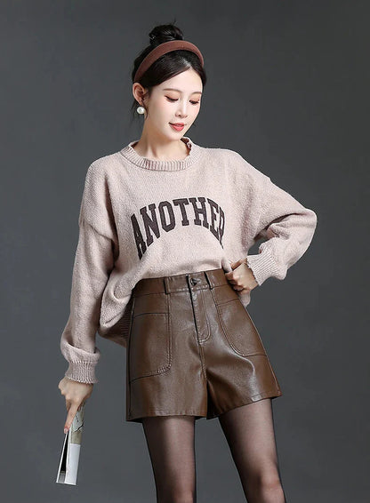 Women’s Leather Bermuda Shorts