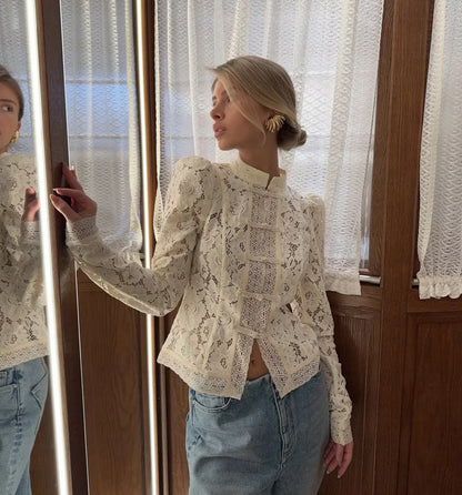 Women’s Lace Printed Blouse