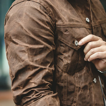 Marcus Waxed Safari Jacket