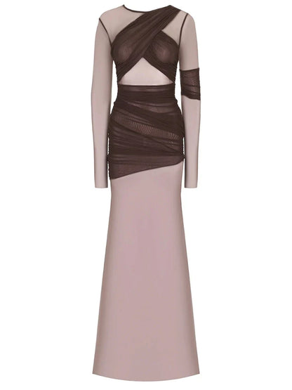 Elegant Sheer Mesh Party Dress