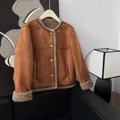 Women’s Cropped Faux Fur Jacket