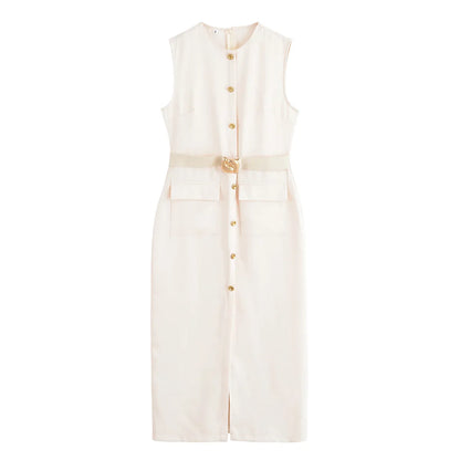 Clara Belted Midi Dress