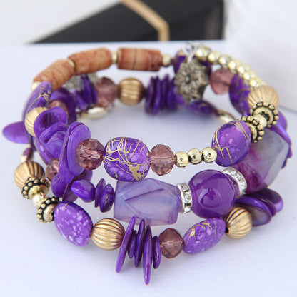 Boho-Brazalete de Perlas Orgánicas