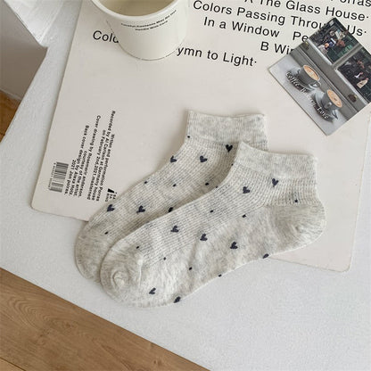 Lässige Calcetines de Hilo con Diseño Amor Éternel