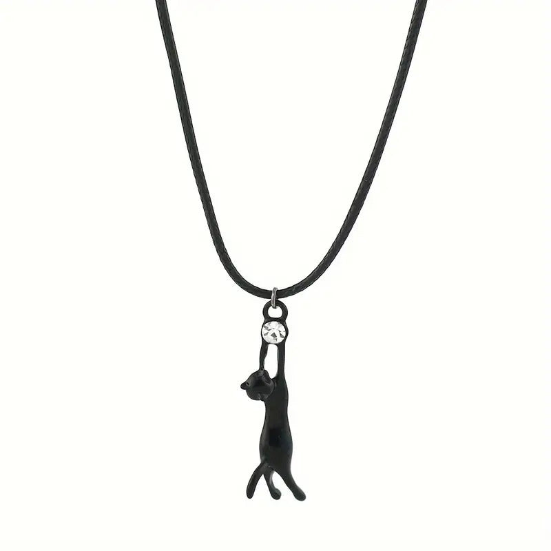 Inspiración Vintage Katzenanhänger-Collar de Alta Joyería