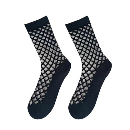 Einfarbige Durchbrochene Calcetines de Hilo