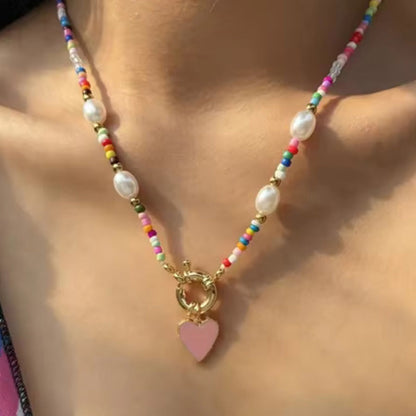 Boho-Chic Collar de Alta Joyería con Bunten Perlen