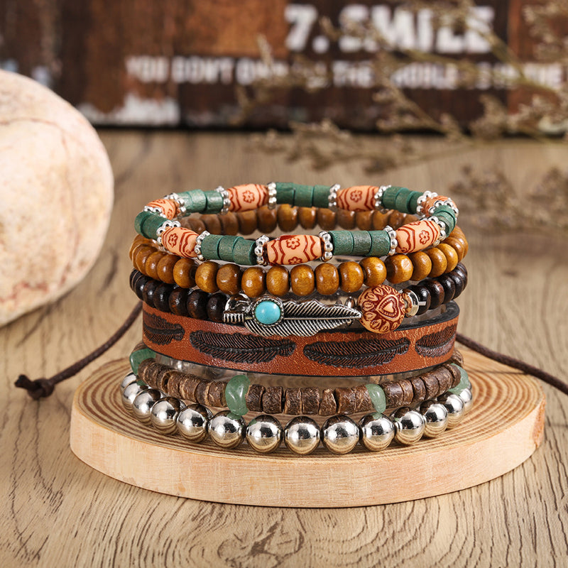 Boho-Brazalete de Perlas Orgánicas