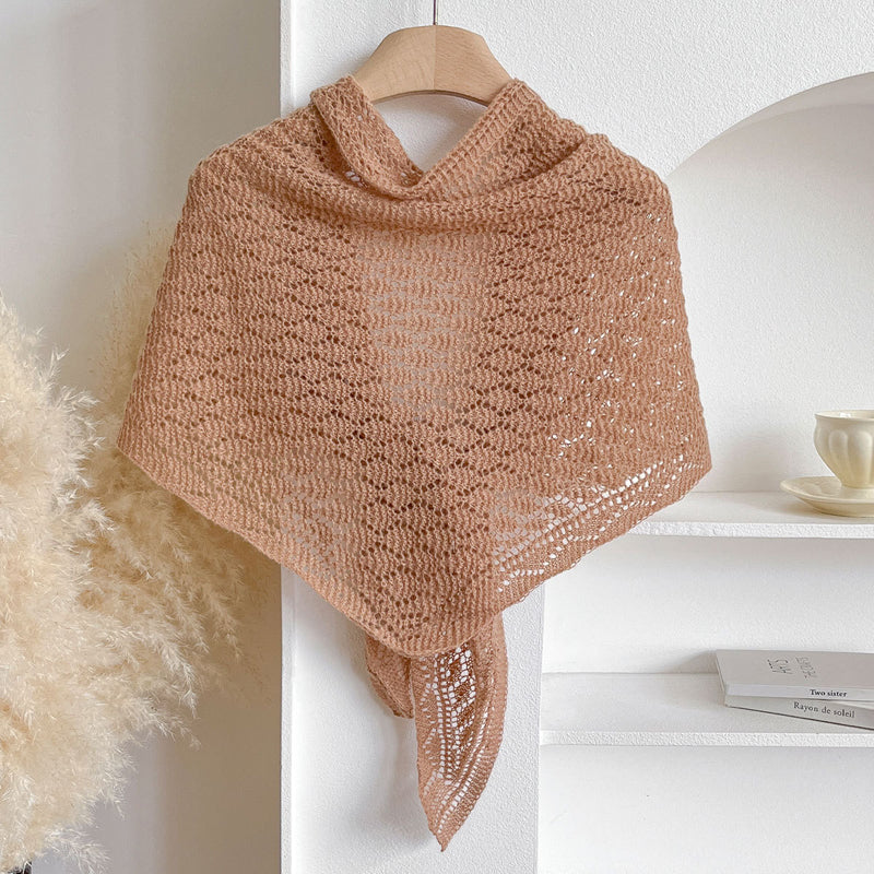 Einfarbiger Durchbrochener Foulard de Cachemira