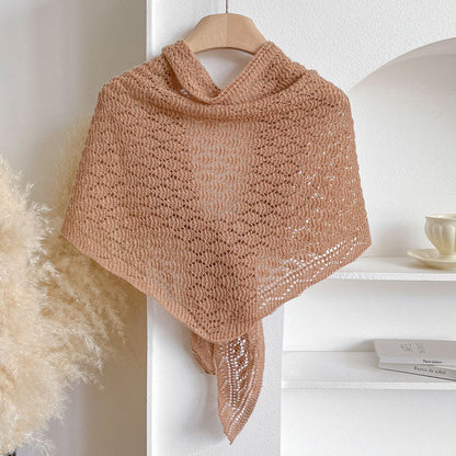 Einfarbiger Durchbrochener Foulard de Cachemira