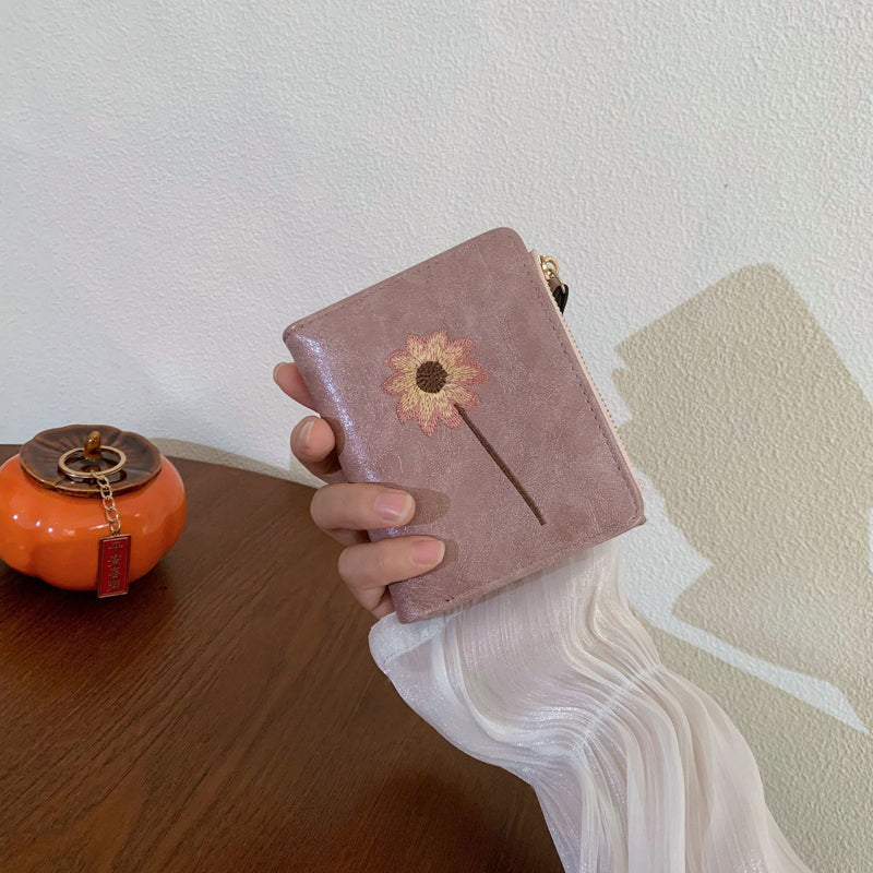 Inspiración Vintage Cartera de Piel Premium con Motivo Botánico