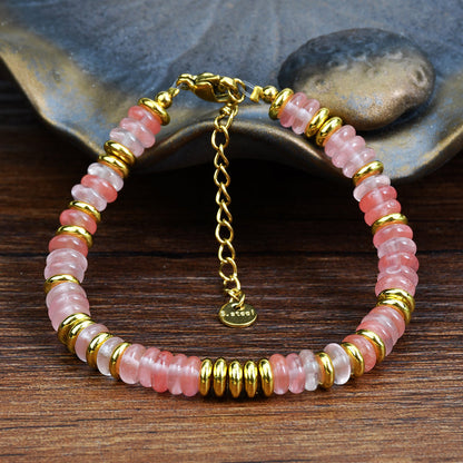 Boho-Brazalete de Perlas Orgánicas