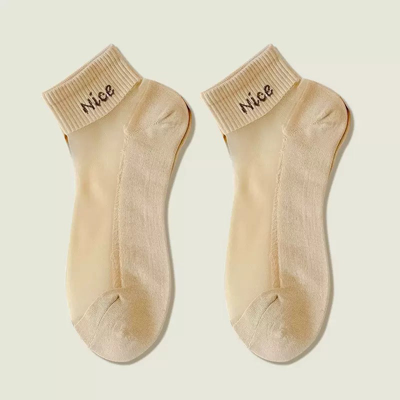 Inspiración Vintage Atmungsaktive Calcetines de Hilo