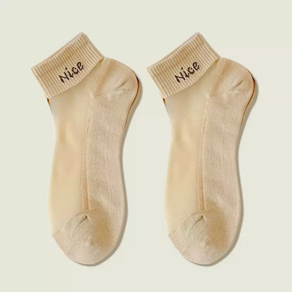 Inspiración Vintage Atmungsaktive Calcetines de Hilo