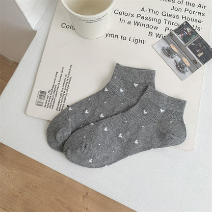 Lässige Calcetines de Hilo con Diseño Amor Éternel
