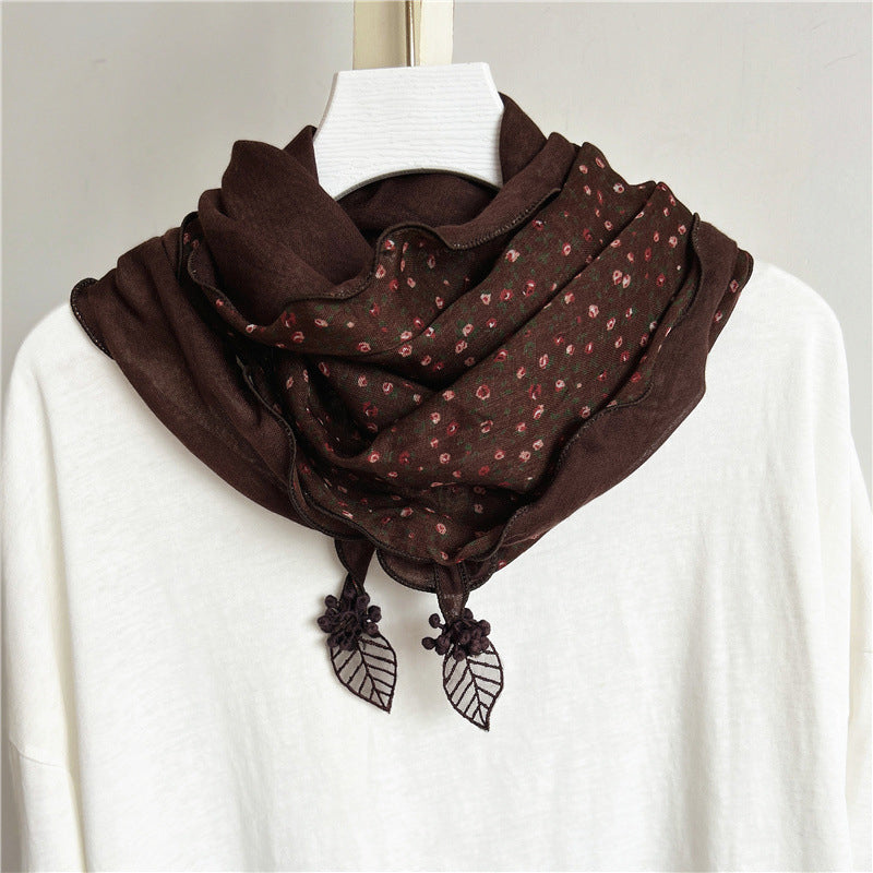Inspiración Vintage-Foulard de Cachemira con Motivo Botánico