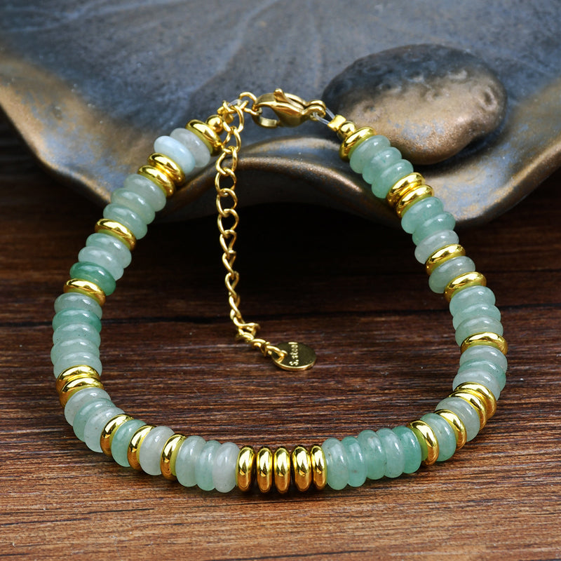 Boho-Brazalete de Perlas Orgánicas
