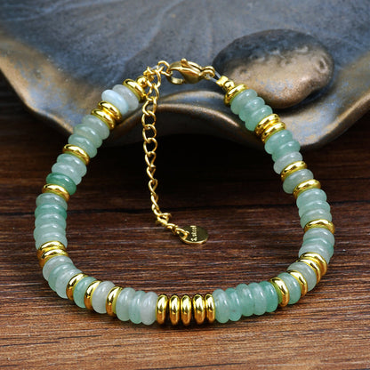 Boho-Brazalete de Perlas Orgánicas