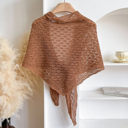 Einfarbiger Durchbrochener Foulard de Cachemira