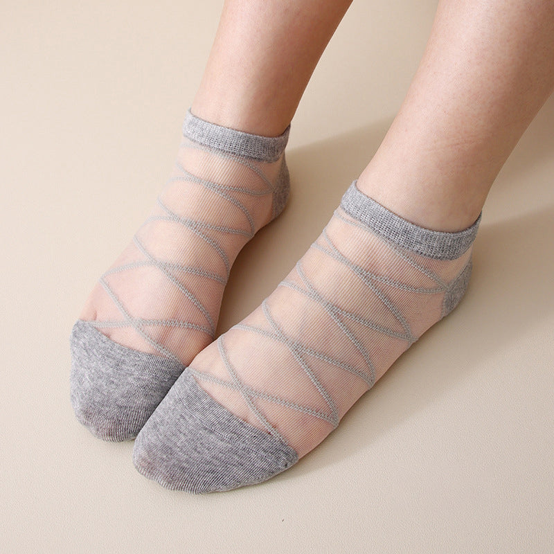 Atmungsaktive Einfarbige Calcetines de Hilo