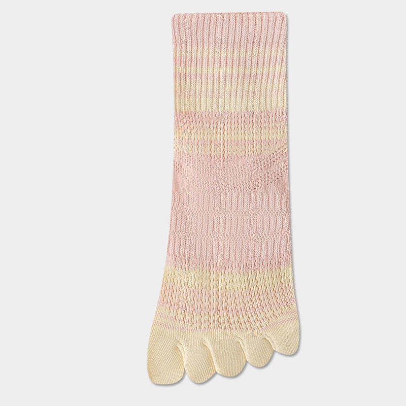 Gestreifte Und Bunte Fünf-Zehen-Calcetines de Hilo