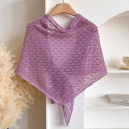 Einfarbiger Durchbrochener Foulard de Cachemira