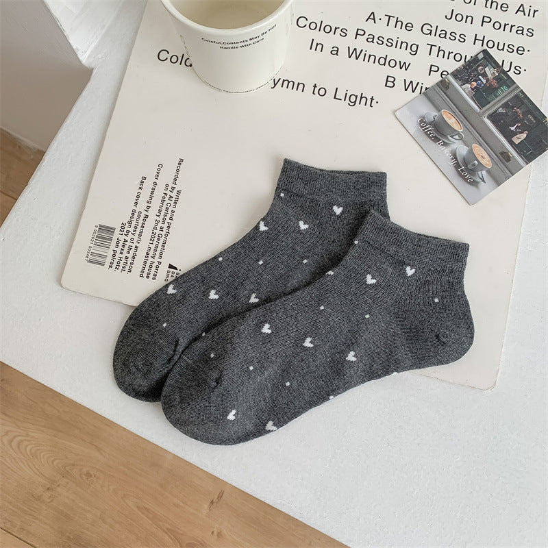 Lässige Calcetines de Hilo con Diseño Amor Éternel