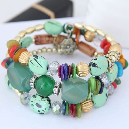 Boho-Brazalete de Perlas Orgánicas