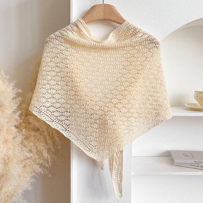 Einfarbiger Durchbrochener Foulard de Cachemira