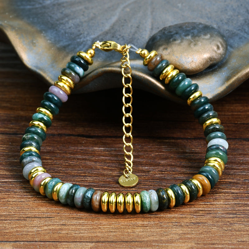 Boho-Brazalete de Perlas Orgánicas