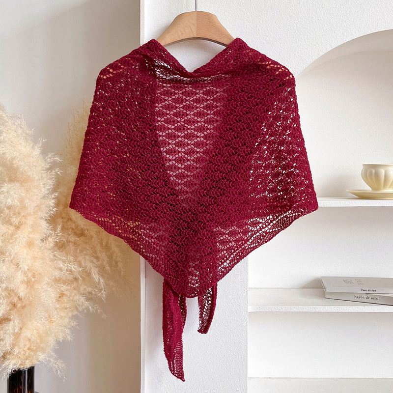 Einfarbiger Durchbrochener Foulard de Cachemira