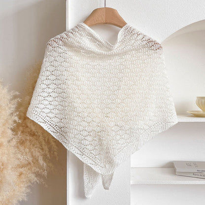 Einfarbiger Durchbrochener Foulard de Cachemira
