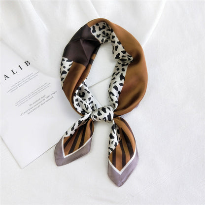 Inspiración Vintage-Foulard de Cachemira con Leopardenmuster