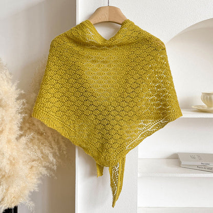 Einfarbiger Durchbrochener Foulard de Cachemira