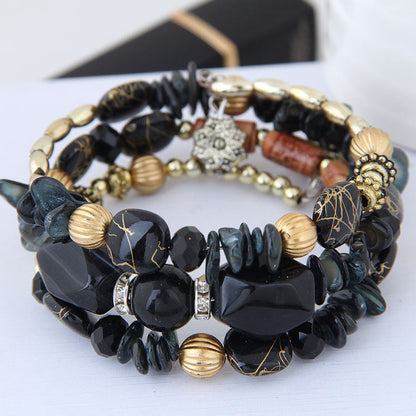 Boho-Brazalete de Perlas Orgánicas