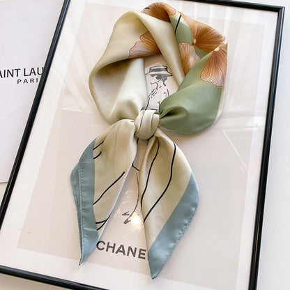Casual Refinado Ginkgoblatt-Foulard de Cachemira