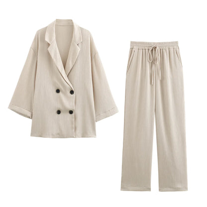Women’s Double-Breasted Blazer Set