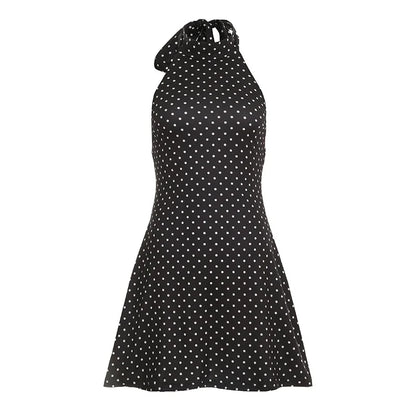 Valerie Polka Dot Halter Dress