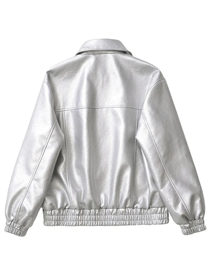 Retro Moto Faux Leather Jacket
