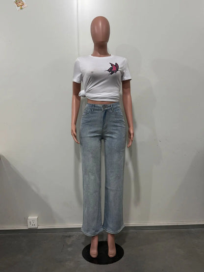 Women’s Rhinestone Denim Jeans