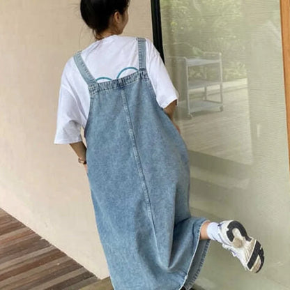 Denim Solid Dress