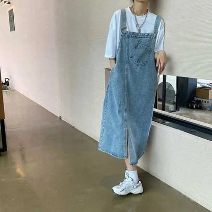 Denim Solid Dress