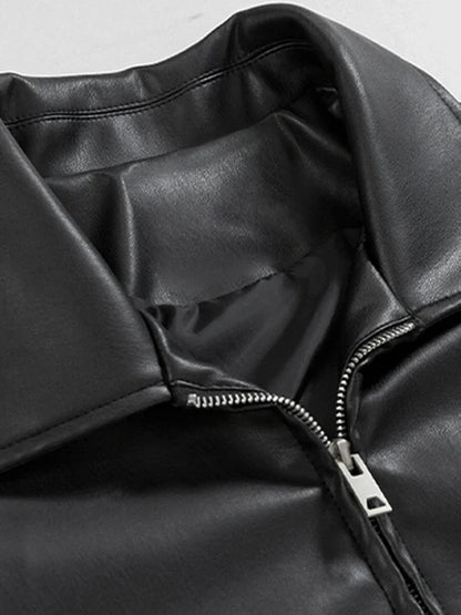 Mauro Black PU Leather Jacket