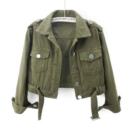 Women’s Army Green Denim Jacket