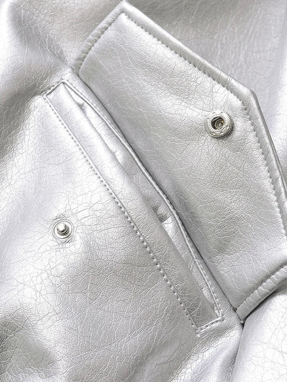 Retro Moto Faux Leather Jacket