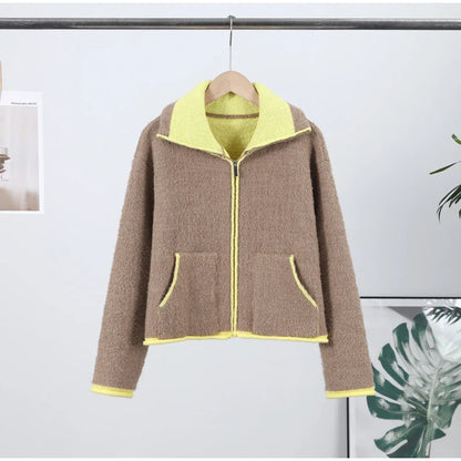 Contrast Knitted Cardigan