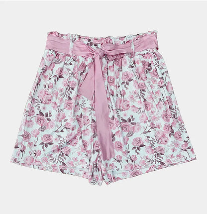 Women’s Floral Lace-Up Shorts